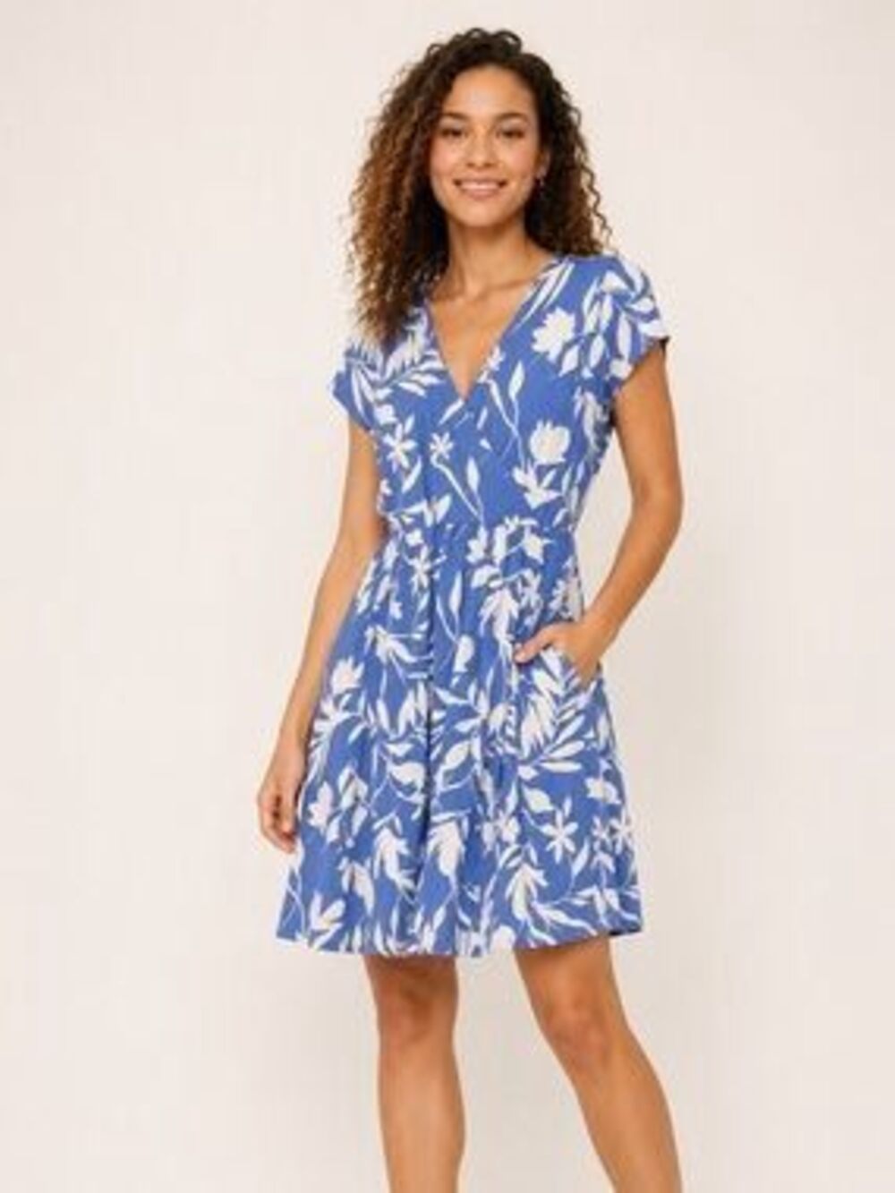 Pact Fit and Flare Crossover Dress